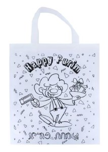 Picture of Colour Your Own Bag Clown Design White 12.6" x 14.2"